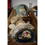 A mixed lot of items, mainly ceramics, including Minton 'Haddon Hall' trinket dish, Loso Ware oval