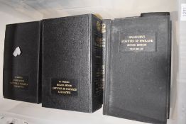 A carton of various volumes of 2nd edition Halsbury's Statutes Of England books.
