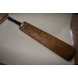 A vintage Slazenger cricket bat, Len Hutton facsimile autograph.