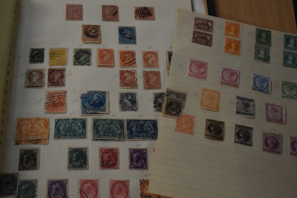 GB 1840's-1950's + VINTAGE EMPIRE COUNTRIES A TO C IN ALBUM M & U Raw vintage stamp collection, - Image 17 of 18