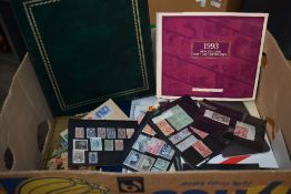 WORLD STAMP COLLECTION IN BOX - COVERS, MINT AND USED, ALL ERAS Box with ranges of covers,