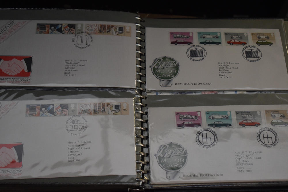 GB 1960's-80's COLLECTION OF FIRST DAY COVERS IN 6 VOLUMES - EST 350-400 COVERS Box with chiefly - Image 3 of 3