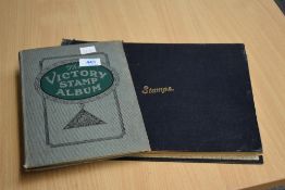 WORLD STAMP COLLECTIONS IN 2 ALBUMS, M & U, EARLY TO MID PERIOD Two vintage albums of Commonwealth &