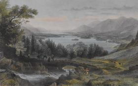 After George Pickering (1794-1857) two 19th century hand-coloured engravings, entitled Derwent and