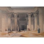 David Roberts, (1796-1864), after, a 20th century re-print, The Portico of the Grand Temple of