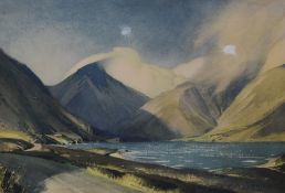 After William Heaton Cooper (British 1903-1995) a colour print, entitled Wind and Sun Wastwater,