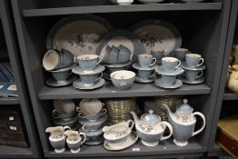 A good quantity of Royal Doulton 'Rose Elegans' dinner service, tea and coffee pots, plates, soup