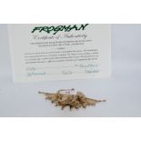 A cast bronze frog study, Tim Cotterhill ' Frogman' with cert, Ltd no 99/100.