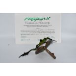 A hand painted cast bronze frog study,Tim Cotterhill 'Frogman' with cert, ltd no 481/ 2500.