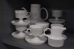 A vintage German Rosenthal partial coffee set, coffee pot, cups and saucers etc to be included.