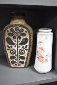 Two West German studio pottery vases including a Carstens daisy design vase AF