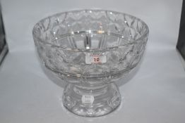 A substantial Stuart crystal cut glass fruit bowl.