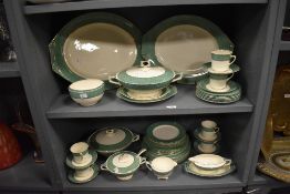 A collection of Art DEco J and G Meakin 'Florida Sol' dinner service, having cream ground with
