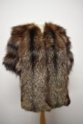 A 1940s sumptuous silver fox fur cape.