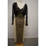 A beaded and embroidered Art Deco partial dress (having had part of the skirt removed) bodice,