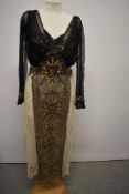 A beaded and embroidered Art Deco partial dress (having had part of the skirt removed) bodice,