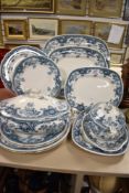 An early 20th century Wedgwood Livingstone pattern part dinner service.