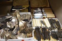 A large collection of assorted cutlery and loose flatwares.