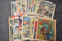 Approximately thirty 1970's and 80's 2000AD comic books.