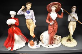 Four female figurines including Coalport Stella limited edition 398/7500, Atlantic Crossing 372/