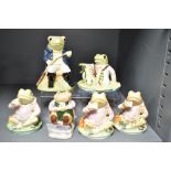 A selection of Beatrix Potter figures including Beswick BP3A Jeremy Fisher and a Jeremy Fisher BP3C