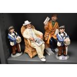 Four Royal Doulton figure studies including Taking Things Easy HN2680, two limited edition Old Ben