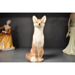 A modern Miranda C Smith studio pottery animal figure study of a Fox