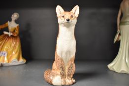 A modern Miranda C Smith studio pottery animal figure study of a Fox