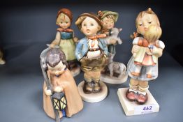 Five Goebel Hummel figurine studies