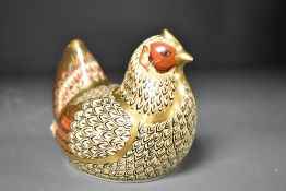 A Royal Crown Derby limited edition paper weight Farmyard Hen no.3262 of 5000