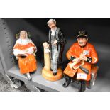 Three modern Royal Doulton figure studies including Judge HN2443, Lawyer HN3041 and Past Glory