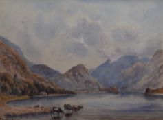 Admiral Richard Aldworth Oliver (1811-1889) a watercolour, depicting Crummock Water, unsigned, 26