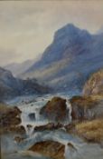 Edwin St. John (1878-1961) watercolours, Welsh Snowdonian scene entitled 'The Stream from Llyn