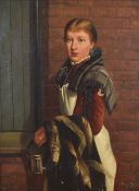 George Henry Wimpenny (British 1857-1939) oil on canvas, portrait of a young equestrian girl, signed