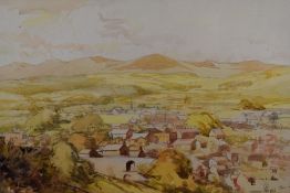 Attributed to William Dodd (Local 1908-1981) watercolour sketch, local village scene with Howgills