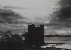 After Norman Ackroyd (contemporary) A pair of modern monochrome limited edition prints, depicting