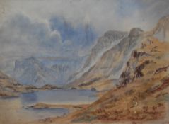 Admiral Richard Aldworth Oliver (1811-1889) watercolours, Crummock Water, unsigned, 26 x 36cm,