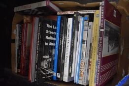 A box of books, of railway interest, including LMS.