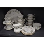 A selection of Royal Albert 'Brigadoon' tea wares, comprising; plates, cups and saucers, jug and