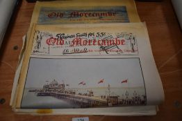 A selection of facsimile newspapers, some of local interest to historic Morecambe.