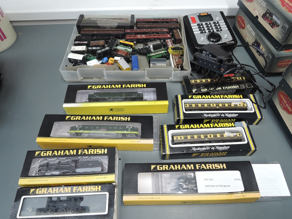 A collection of Graham Farrish N Gauge, 372-202 0-6-0 Loco, 372-932 2-6-0 Loco & Tender, 372A-800A