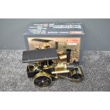 A Wiesco D36 Live Steam Steam Rollerin black and gold, original box with inner packaging and