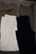 Four pair of vintage gents trousers including blue velvet.