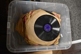 A collection of early 20th century shellac 78rpm records including Rag Time and Jazz.