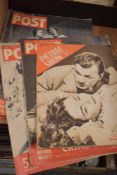 Eight vintage copies of Picture Post years 1938-1939-1945-1950. Also included is a copy of Picture
