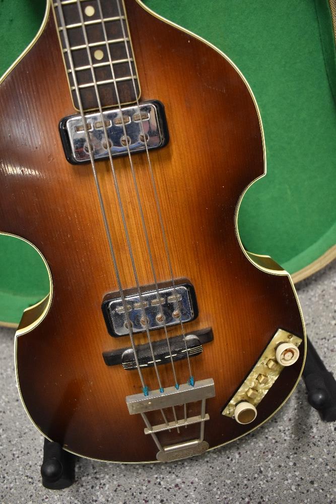 A Hofner violin bass, circa 1964, pot number 214, with original hard case, CITES Article 10 - Image 3 of 8