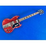 A 2002 Gibson Custom Shop SG Standard (62 reissue) , serial number 023472 , with Gibson hard case