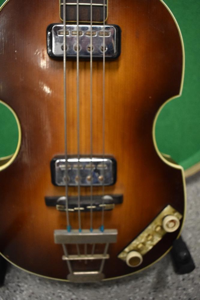 A Hofner violin bass, circa 1964, pot number 214, with original hard case, CITES Article 10 - Image 6 of 8