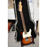 A USA Fender Telecaster electric guitar, circa 1997/1998, serial number N7325143, with Fender hard