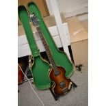 A Hofner violin bass, circa 1964, pot number 214, with original hard case, CITES Article 10